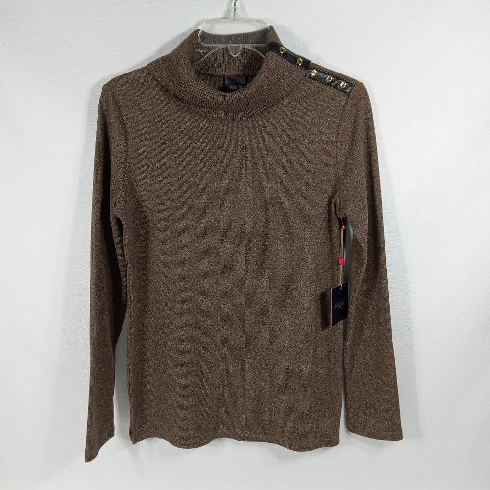RAFAELLA Women's Brown Longsleeve Turtle Neck Sweater Size Small *NWT